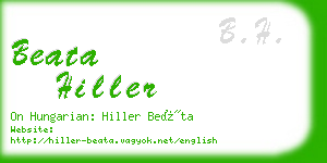 beata hiller business card